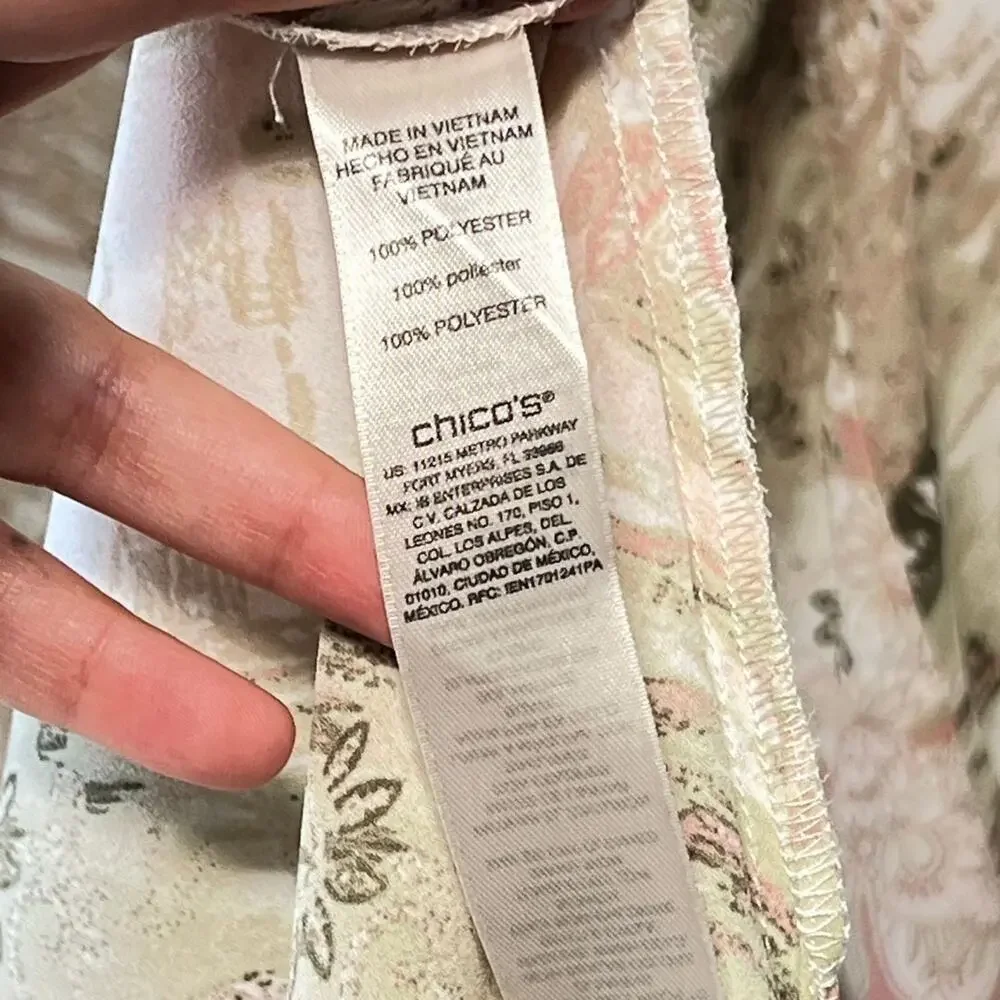 Pink Brown Cream Collared Floral Maxi Dress Beach Cover Up Button Up Wrap Size 1 - Picture 3 of 9